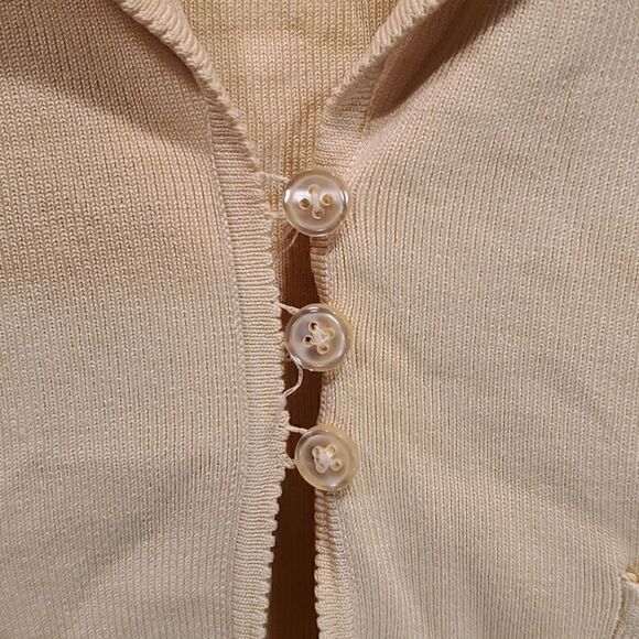 HWR Anthropologie yellow silk blend sweater - Picture 3 of 7